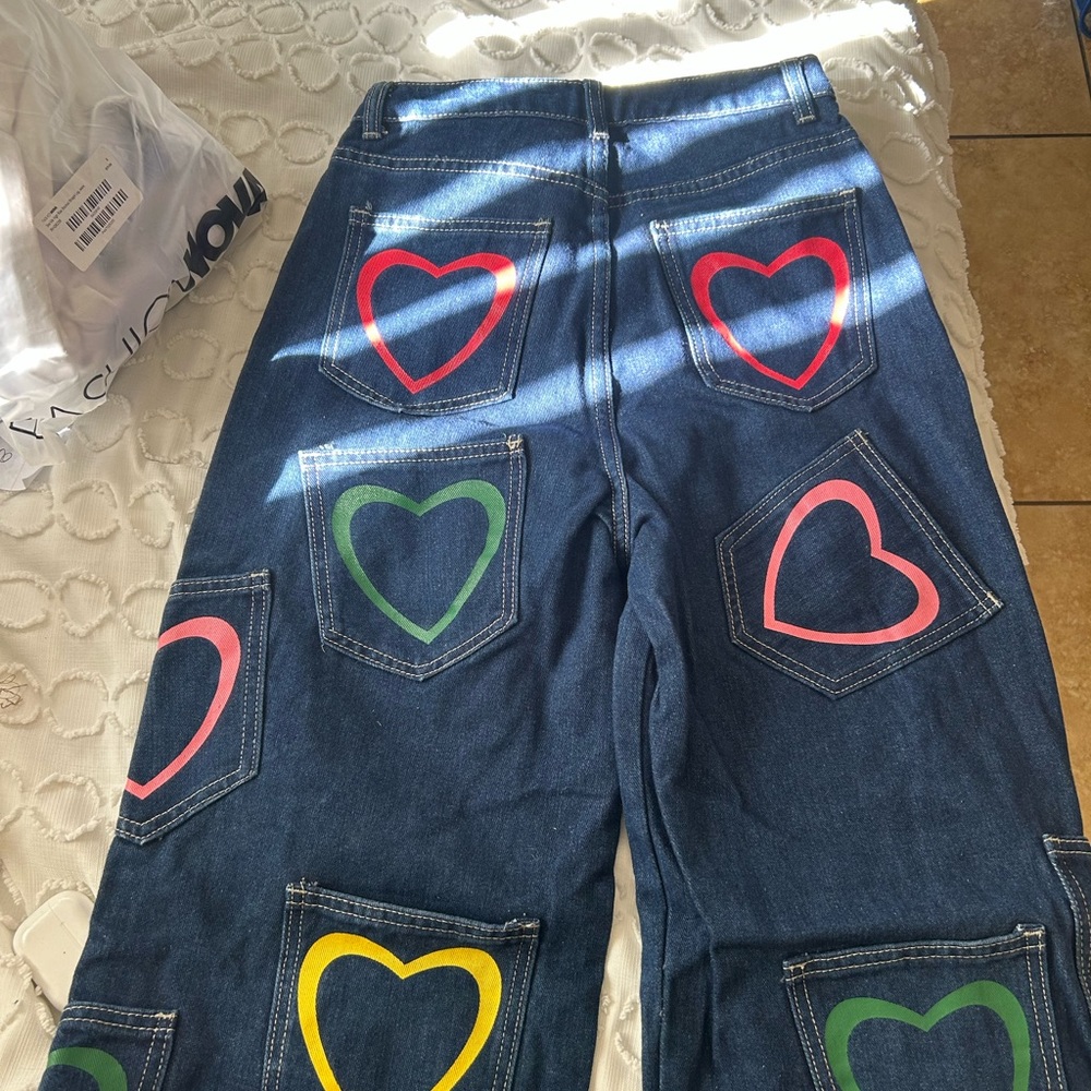 Cargo heart pocket pants